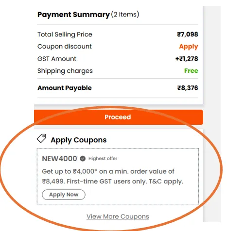 apply promo codes
