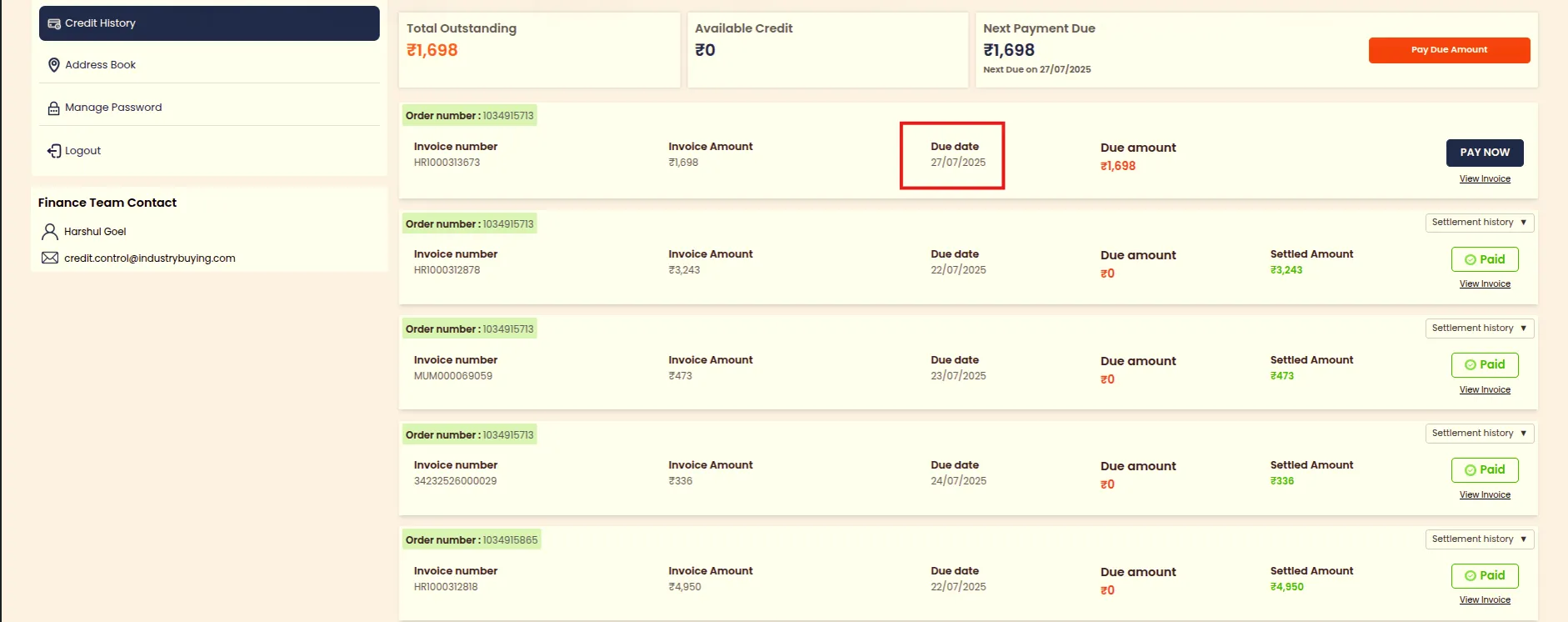 Search example
