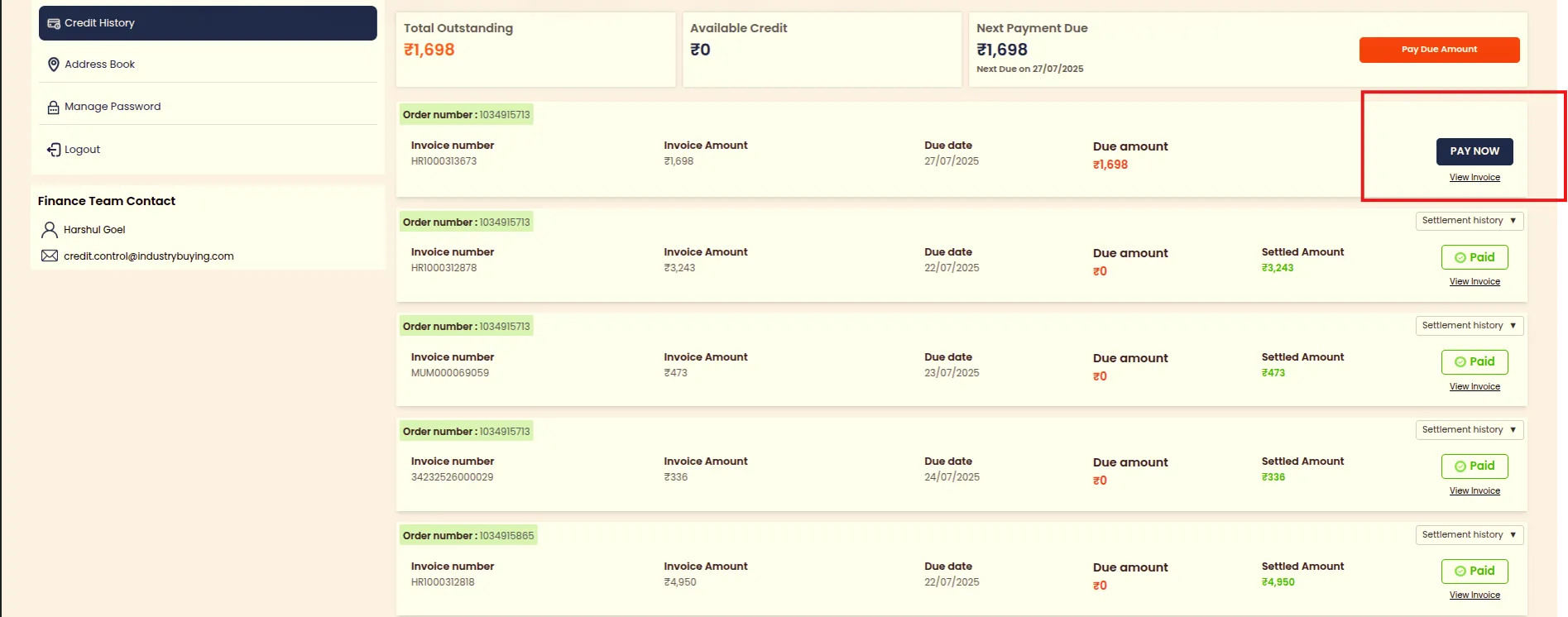 Search example
