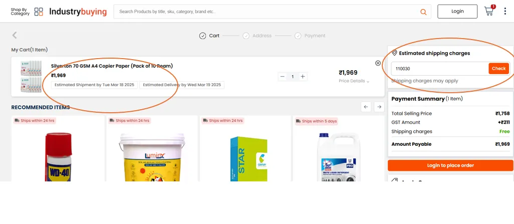 check delivery timeline